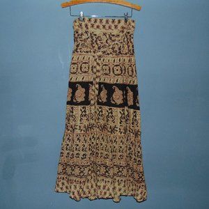 Vintage Maxi 1980's Cotton Wrap Around Skirt made in India